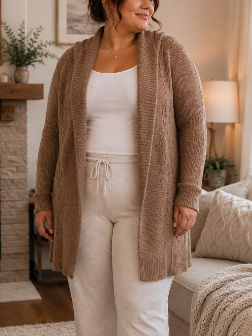 Torrid Cozy Hooded Open Front Cardigan Sweater Plus Size 3 / 3X